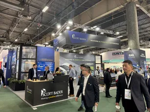Scott Bader exhibition booth showcasing composites and resins innovations at trade show [G]