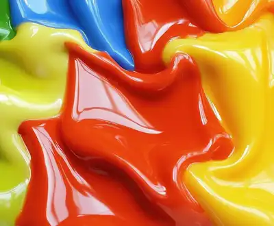 "Vibrant, glossy gelcoats in yellow, blue, red, and green colors showcasing Scott Bader's high-performance pigmented resins" [G]