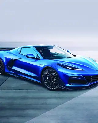 Blue sports car with sleek aerodynamic design featuring Scott Bader composites for lightweight, high-performance automotive applications. [G]