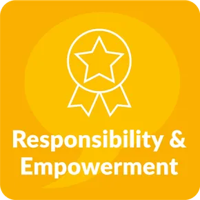 "Award icon representing Scott Bader's commitment to Responsibility & Empowerment values" [G]