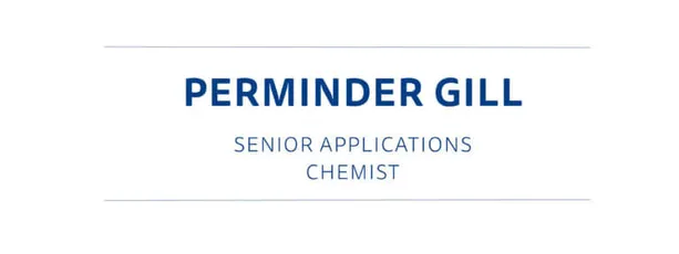 "Professional nameplate for Perminder Gill, Senior Applications Chemist at Scott Bader" [G]