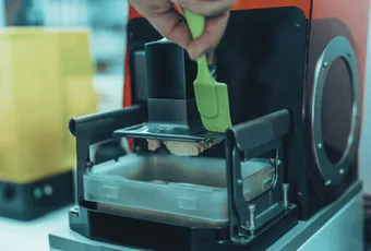 "Laboratory equipment with green tool being used for testing Scott Bader resins and composites in quality control process" [G]