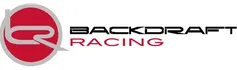 Backdraft Racing logo, featuring composites and resins by Scott Bader for performance vehicles. [G]