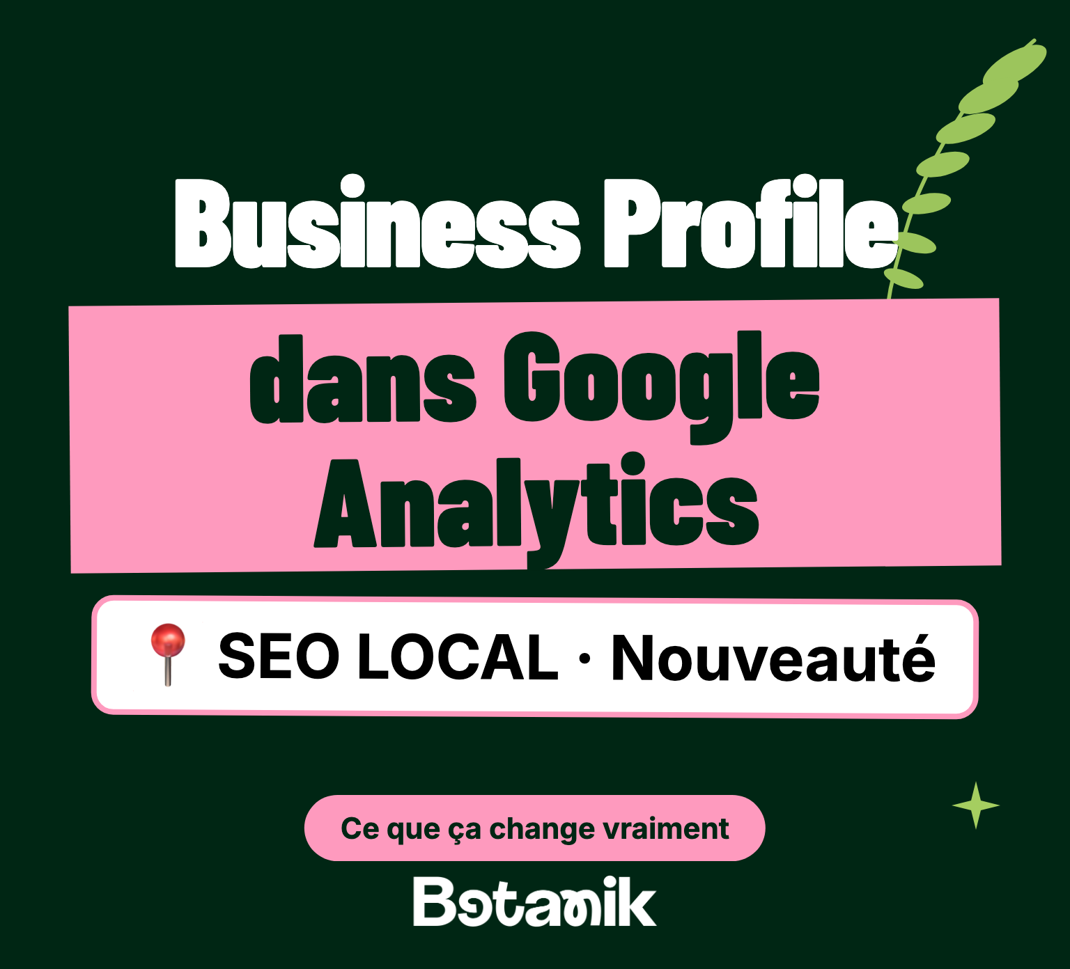 Google Business Profile dans Google Analytics — Botanik