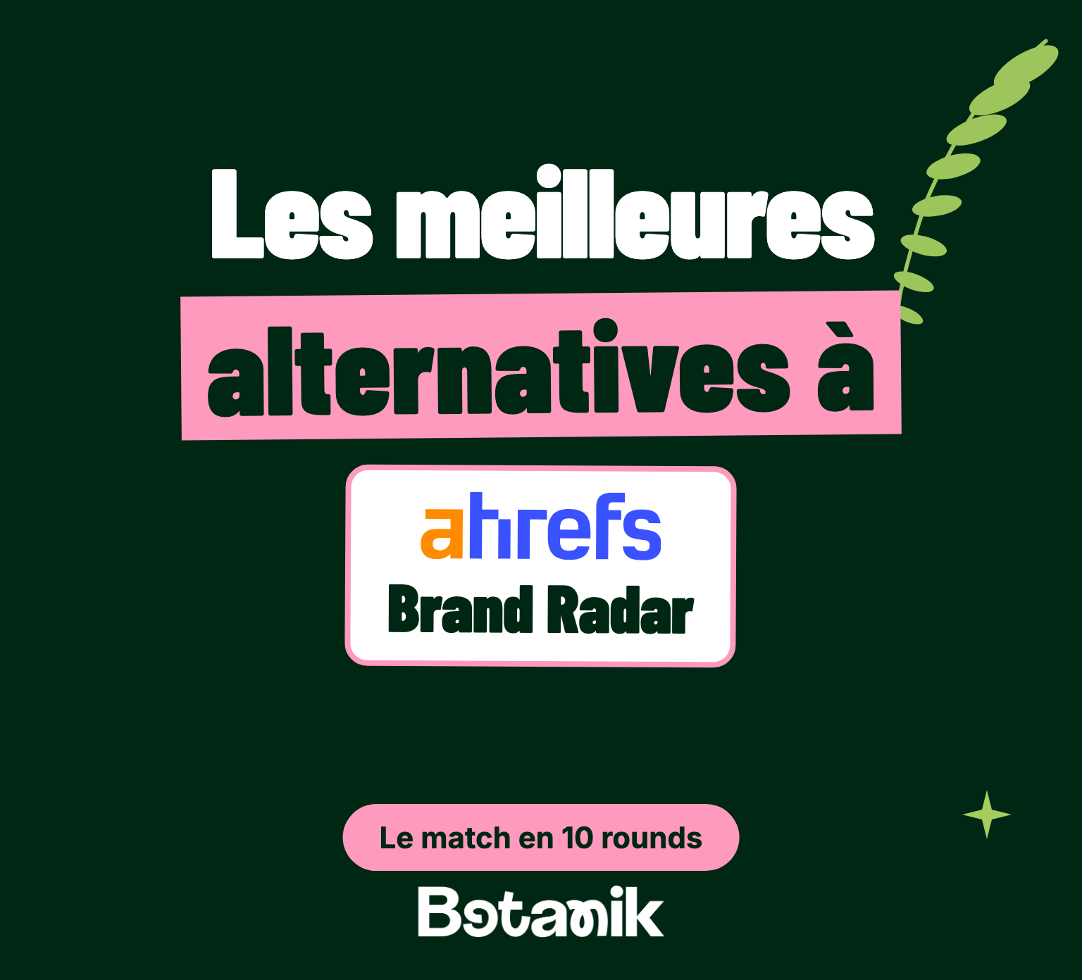 Couverture de l'article : les meilleures alternatives à Ahrefs Brand Radar, le match en 10 rounds