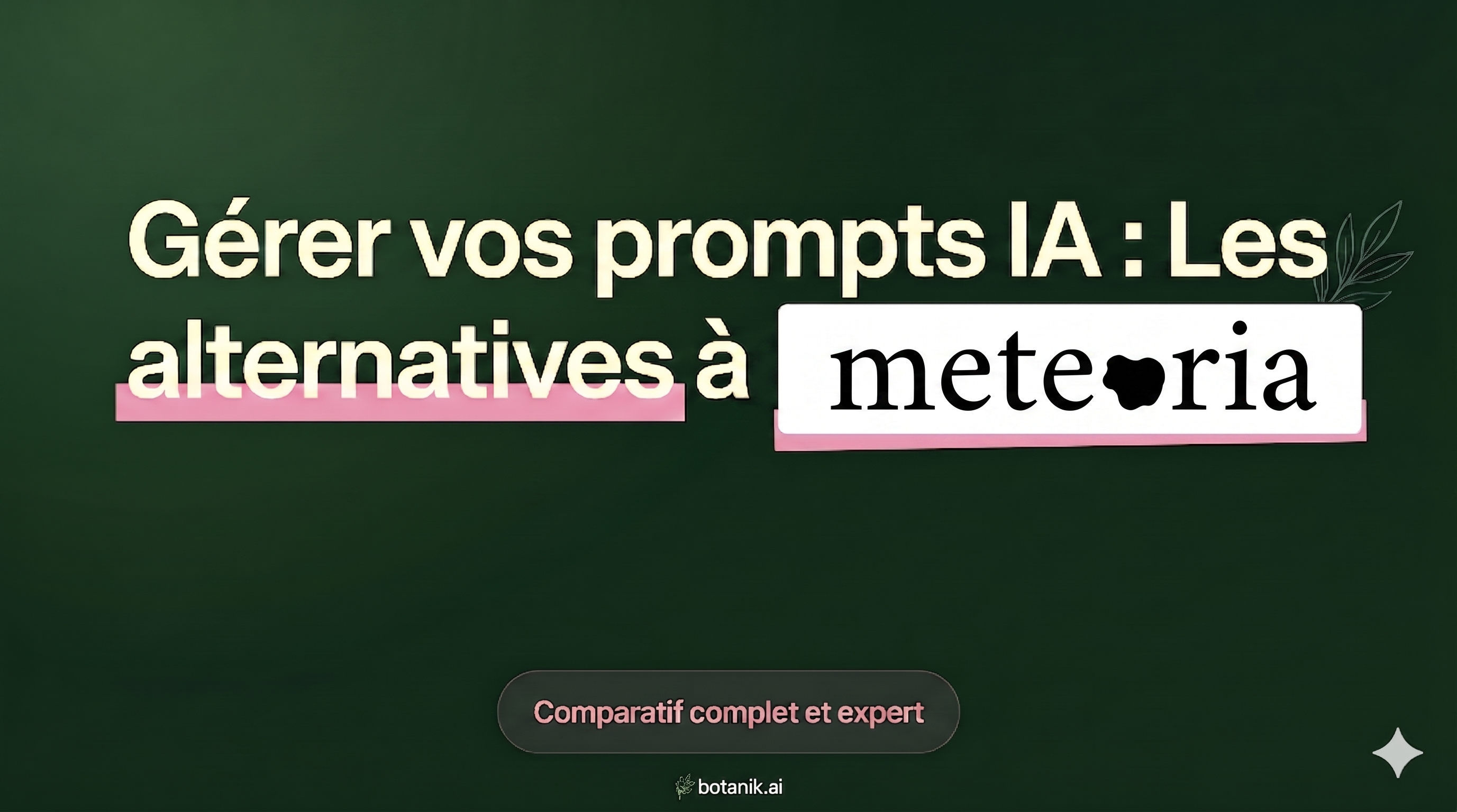 Alternative à Meteoria AI, alternative au prompt tracking