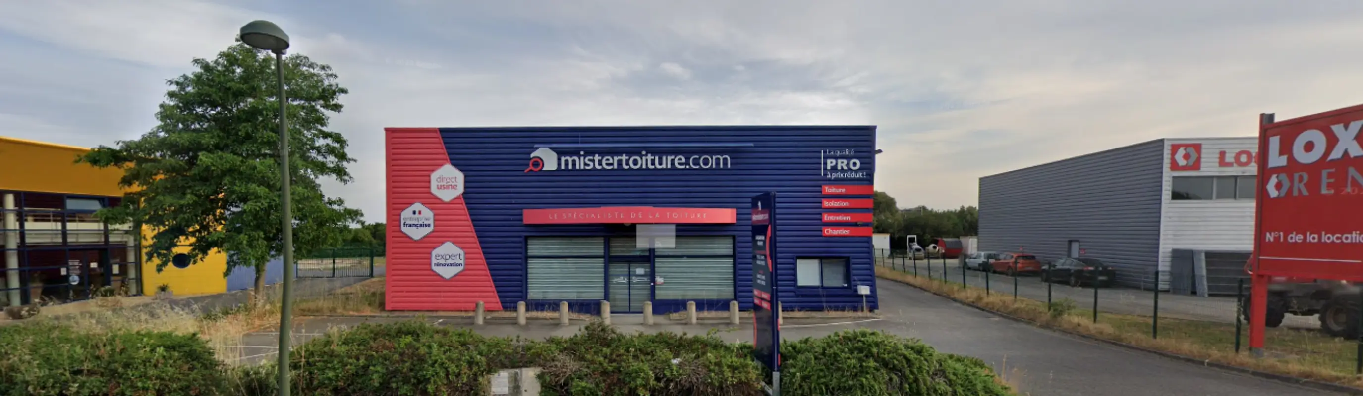 Extérieur de l'agence Mister Toiture Pornic