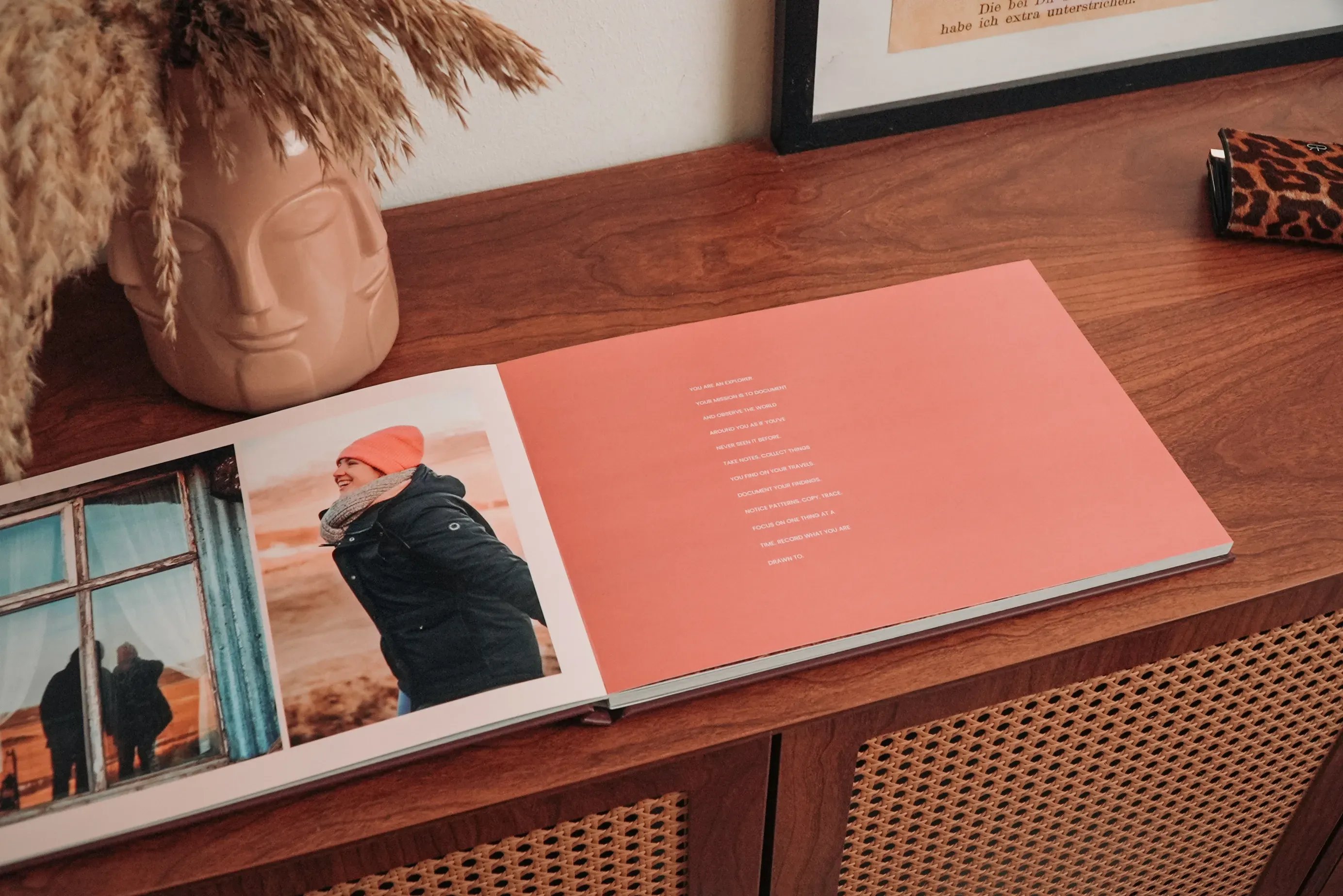 Photo Book with text: 5 ideas to tell your story