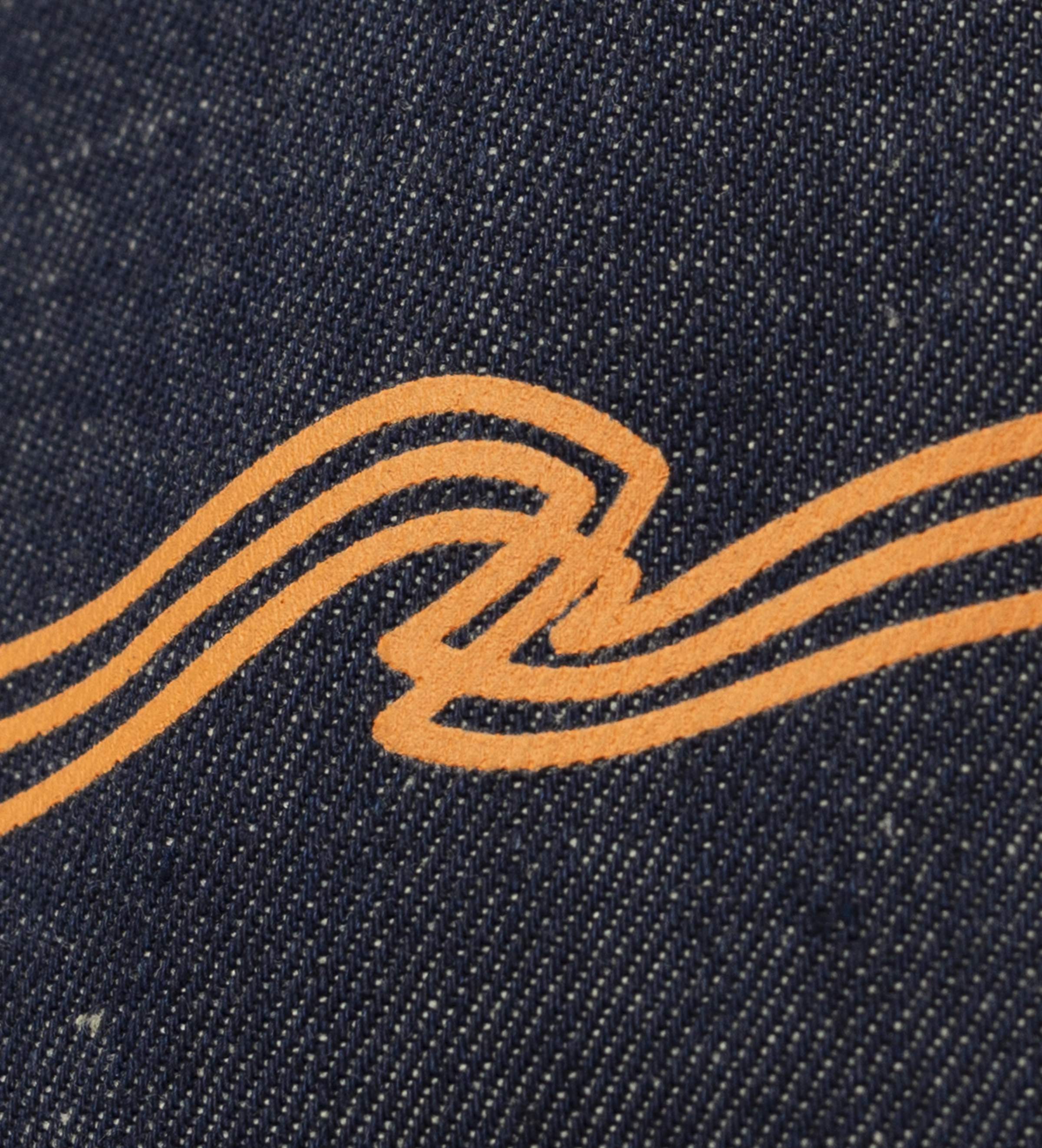 Close-up of the Dry Weird Nudie Jeans Embroidery