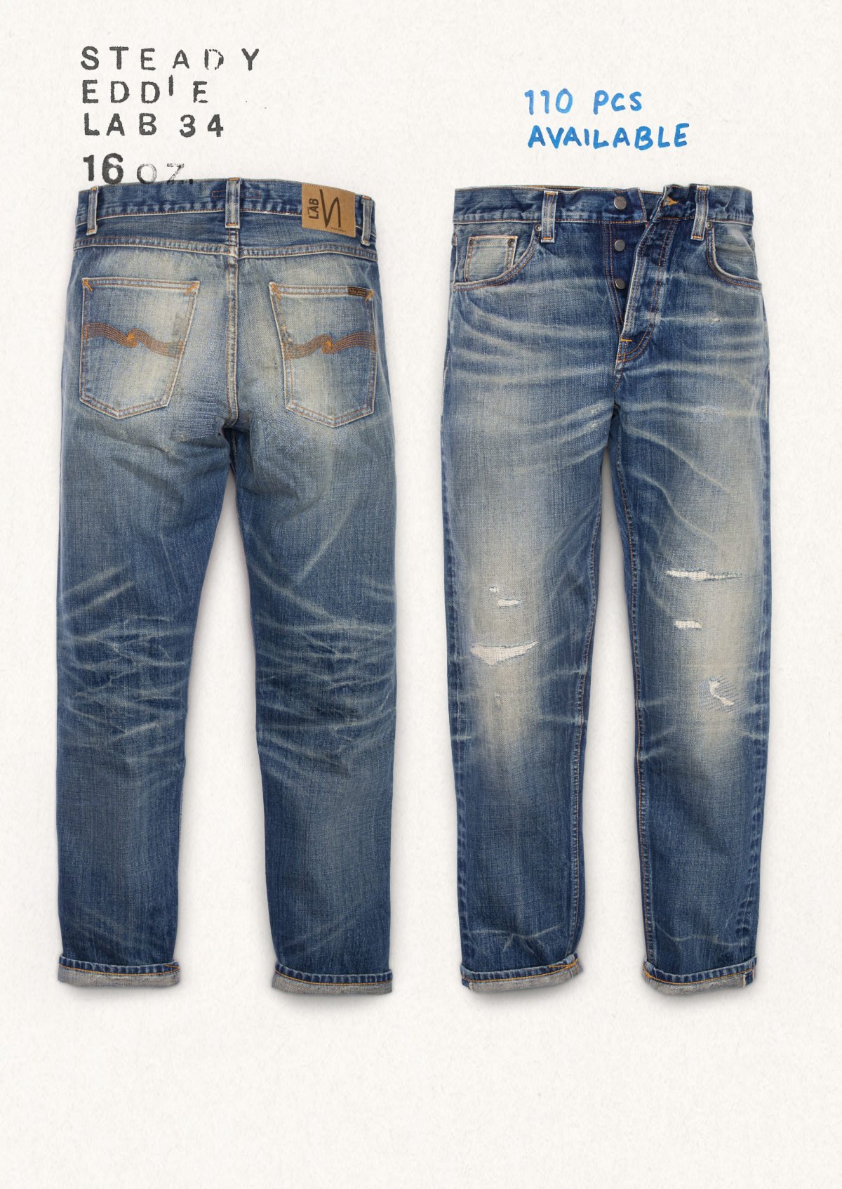 Nudie Jeans LAB SONNY SELVAGE LIGHT VINTAGE WORN XSサイズ ヌーディージーンズ Gジャン セルヴィッジデニムNJ3036 Selvage Lab | Nudie Jeans