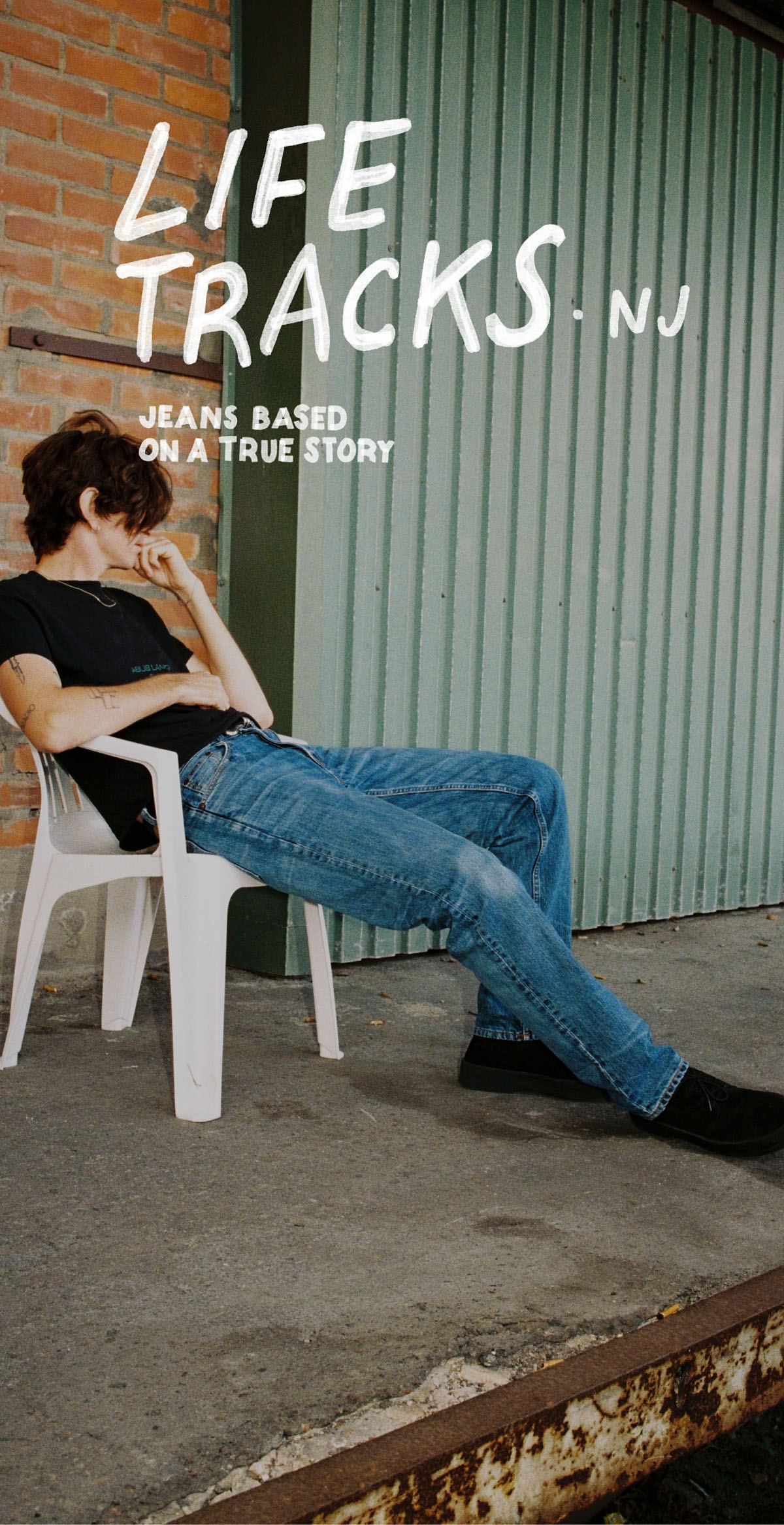 unoa 【Plie Sleeve】 NUDIE BEIGE × BLACK Nudie Jeans | Create Tomorrow's Vintage