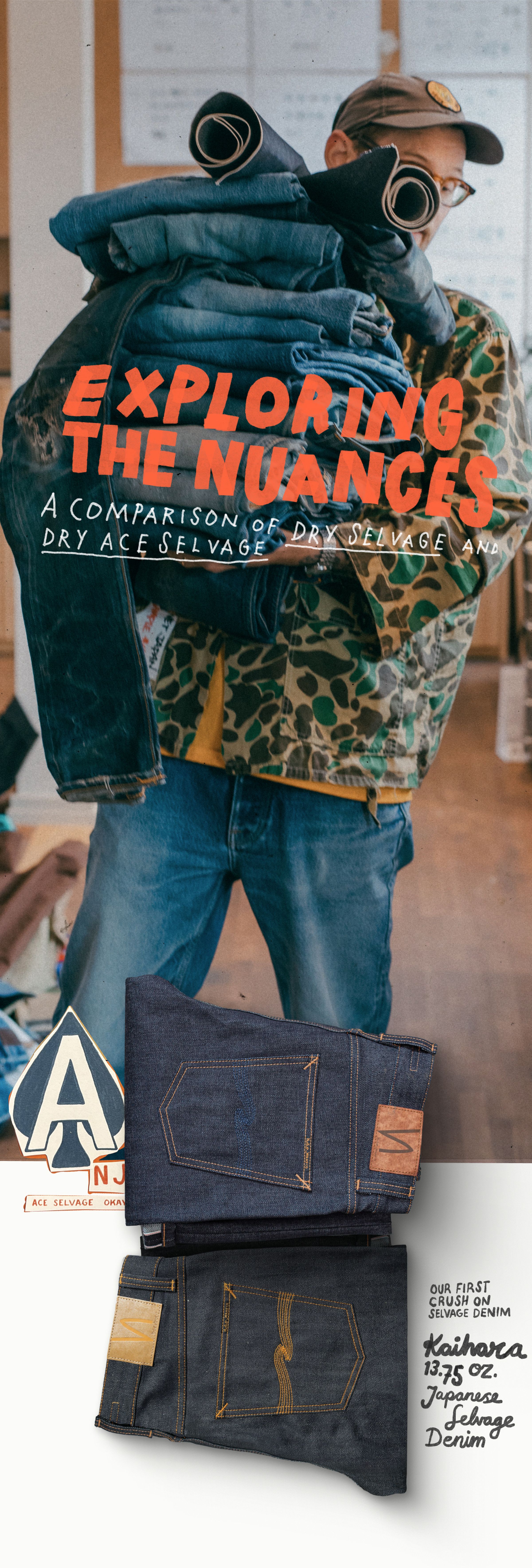 Eploring the nuancees. A comparison of dry ace selvage and dry selvage.