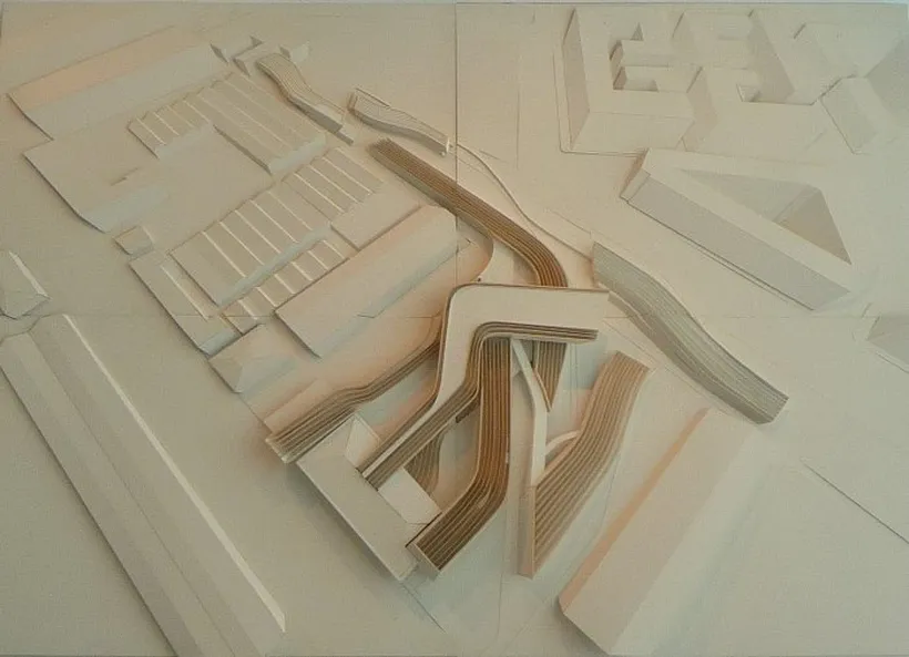 Zaha Hadid Architects, MAXXI, Relief model, Rome, Italy, 1998–2010, Cardboard on foamcore © Zaha Hadid Foundation