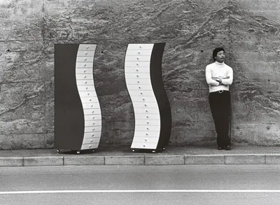Shiro Kuramata with Furniture in Irregular Forms, Side 1 and 2, 1970. Picture credit: Takayuki Ogawa. (page 154, bottom)