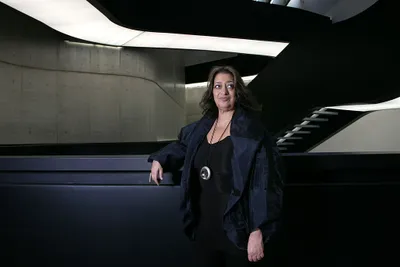 Zaha Hadid during the Architectural Preview of MAXXI: Museum of the 19th Century Arts, Rome, Italy, 2009 © Franco Origlia, courtesy of Getty Images
