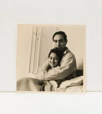 Zaha Hadid with her father, Mohammed Hadid © Hadid Family