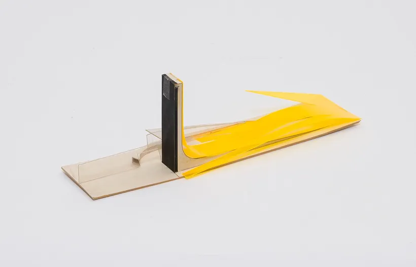 Zaha Hadid Architects, Contemporary Arts Center, Process model, Cincinnati, United States, 1997–2003, Cardboard, plastic, tape, paper, adhesive © Zaha Hadid Foundation