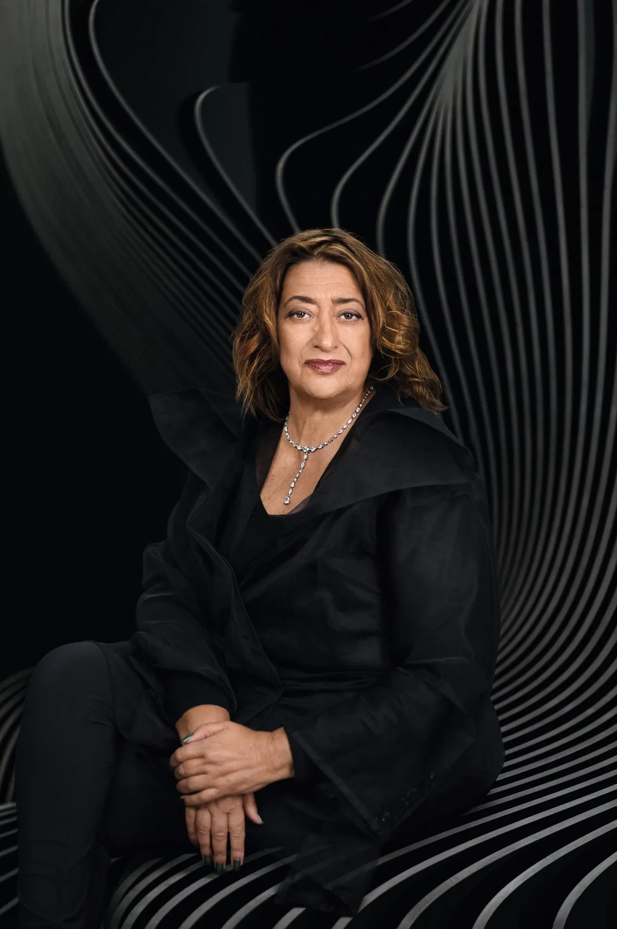 Zaha Hadid after receiving the RIBA Royal Gold Medal, 2016 © Mary McCartney