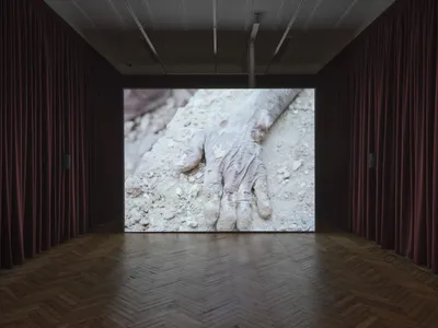 Younès Ben Slimane, All Come From Dust, 2019, Images de Tunisie, Zaha Hadid Foundation, London, United Kingdom, 2024 © Younès Ben Slimane. Installation photograph by Ben Westoby.