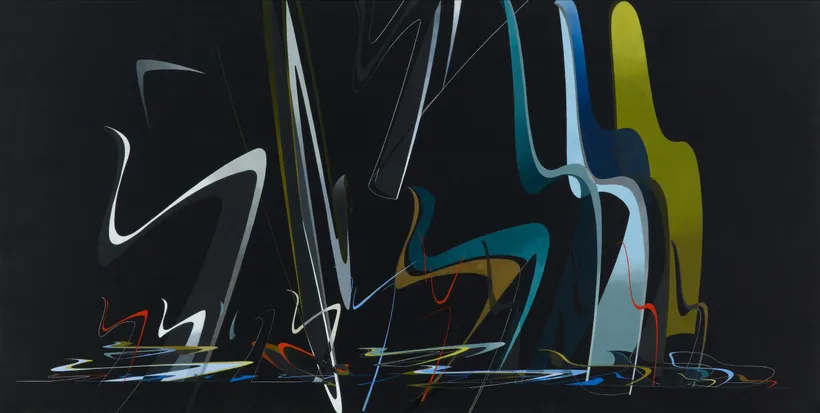 Zaha Hadid Architects, Hommage à Verner Panton, London, United Kingdom, 1990, Acrylic on cartridge © Zaha Hadid Foundation