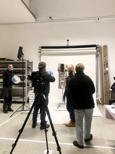 Photography set up for individual postcards, Zaha Hadid Foundation, London, UK, 2024