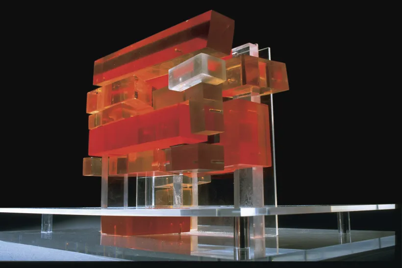 Zaha Hadid Architects, CAC: Contemporary Arts Center, Jelly bean volumetric study, Cincinnati, USA, 2001, Resin, steel, wire and perspex © Zaha Hadid Foundation