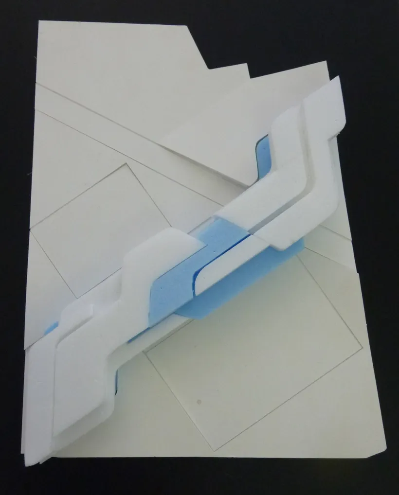 Zaha Hadid Architects, Evelyn Grace Academy, Study model, London, UK, 2006–2010, Foam, card and foamboard © Zaha Hadid Foundation