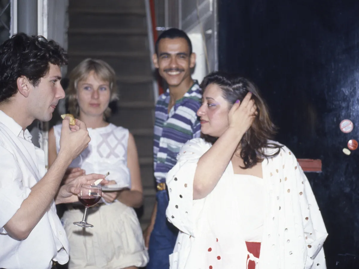 Zaha Hadid and her friends and students at Kynance Mews, London, United Kingdom, 1983 © Brian Ma Siy