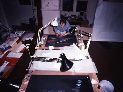 Zaha Hadid's early office, Studio 9, 10 Bowling Green Lane, London, United Kingdom, 1989 © Brian Ma Siy