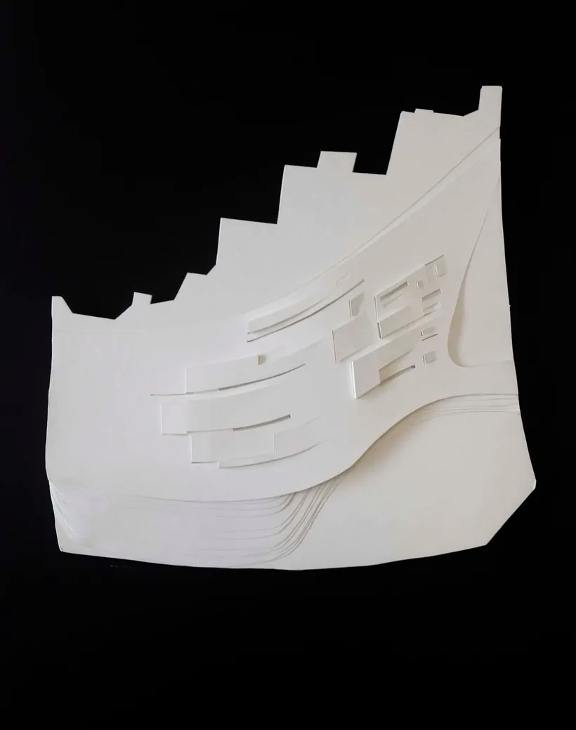 Zaha Hadid Architects, Museum of Islamic Art, Relief model, Doha, Qatar, 1997, Card, adhesive © Zaha Hadid Foundation