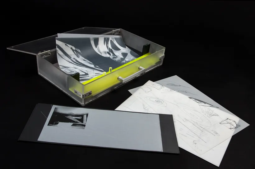Zaha Hadid Architects, Moonsoon, Presentation case, Sapporo, Japan, 1989–1990, Acrylic and aluminium © Zaha Hadid Foundation