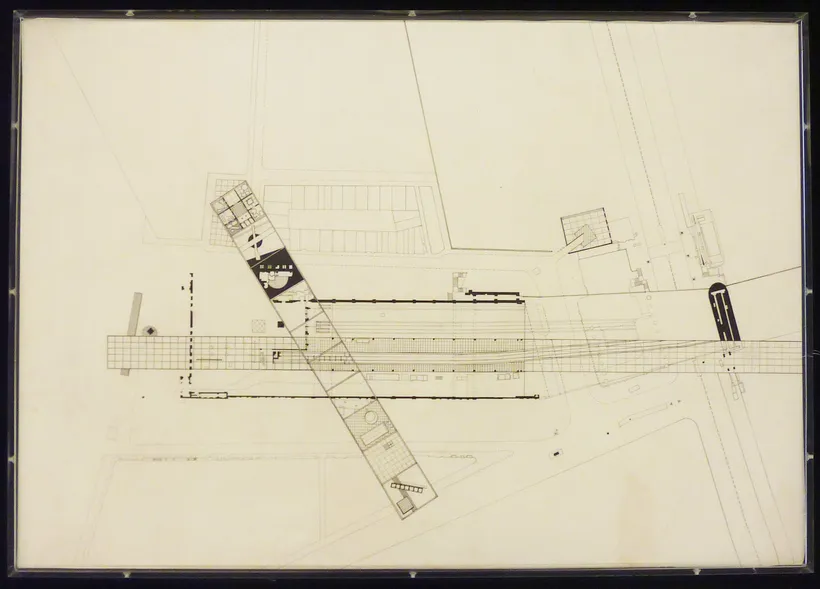 Zaha Hadid, Museum of the Nineteenth Century, Conceptual plan, London, United Kingdom, 1977–1978, Ink and pencil on tracing paper © Zaha Hadid Foundation