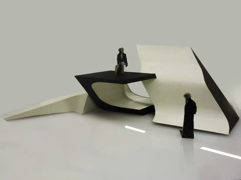 Zaha Hadid Architects, Pet Shop Boys World Tour, Model, Spatial sequence proposition, London, UK, 1999, Paper, card, board and adhesive © Zaha Hadid Foundation