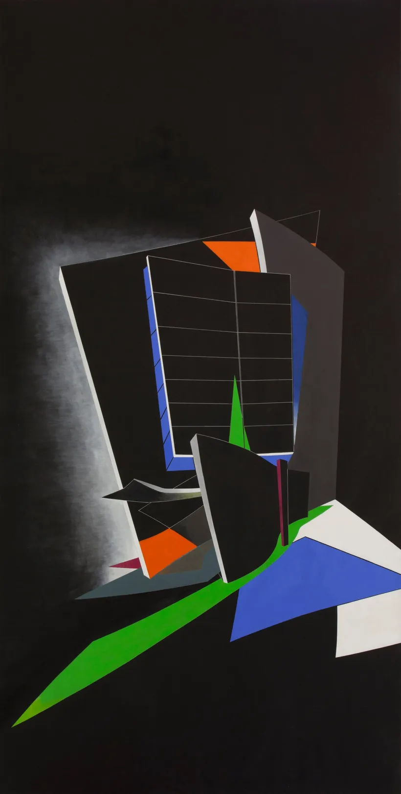Zaha Hadid Architects, Azabu-Jyuban, Tokyo, Japan, 1987–88, Acrylic on cartridge paper mounted on canvas © Zaha Hadid Foundation