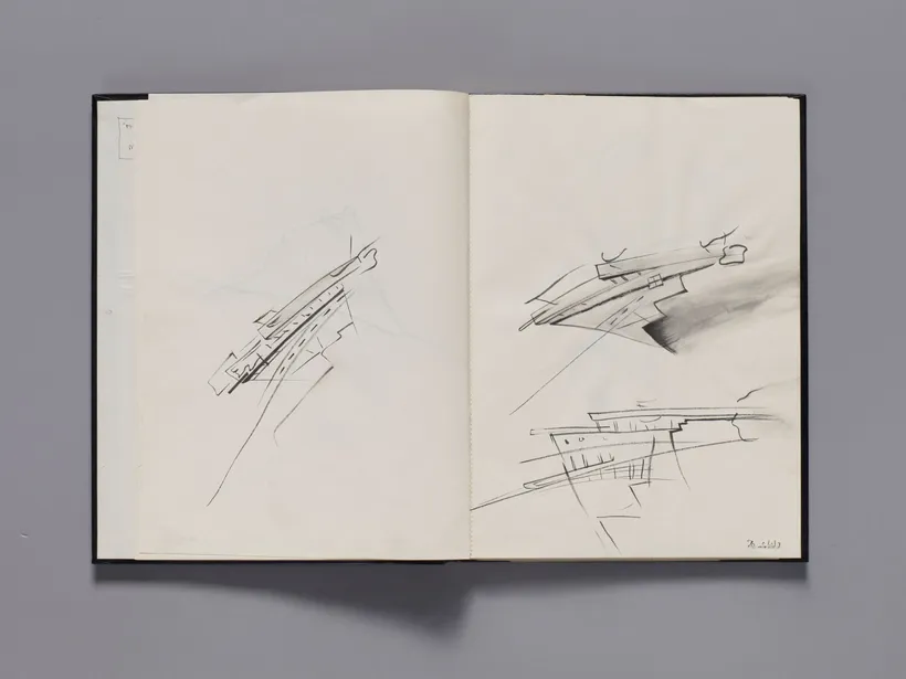 Zaha Hadid, The Peak, Sketchbook, Hong Kong, China, 1982 © Zaha Hadid Foundation