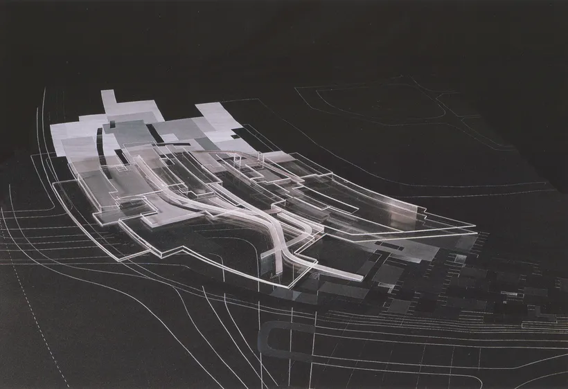 Zaha Hadid Architects, Museum of Islamic Art, Model and painting, Doha, Qatar, 1997 © Zaha Hadid Foundation