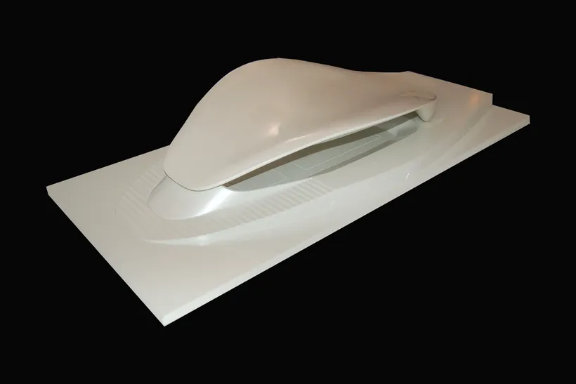 Zaha Hadid Architects, London Aquatics Centre, Presentation model, London, United Kingdom, 2009, SLS fibreglass and white paint © Zaha Hadid Foundation