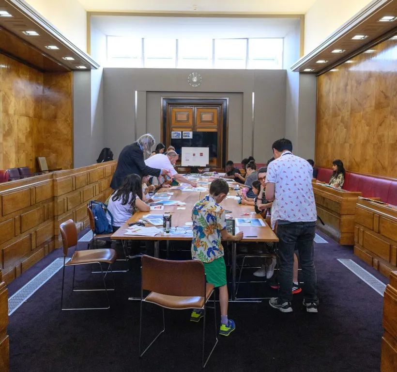 RIBA, Family Fun Day workshop with the Zaha Hadid Foundation, London, UK 2025 © RIBA