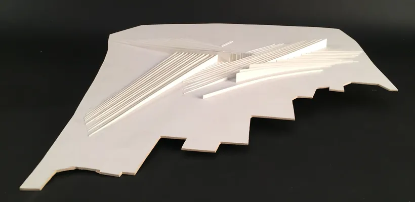 Zaha Hadid Architects, Museum of Islamic Art, Relief model, Doha, Qatar, 1997, Card, adhesive © Zaha Hadid Foundation