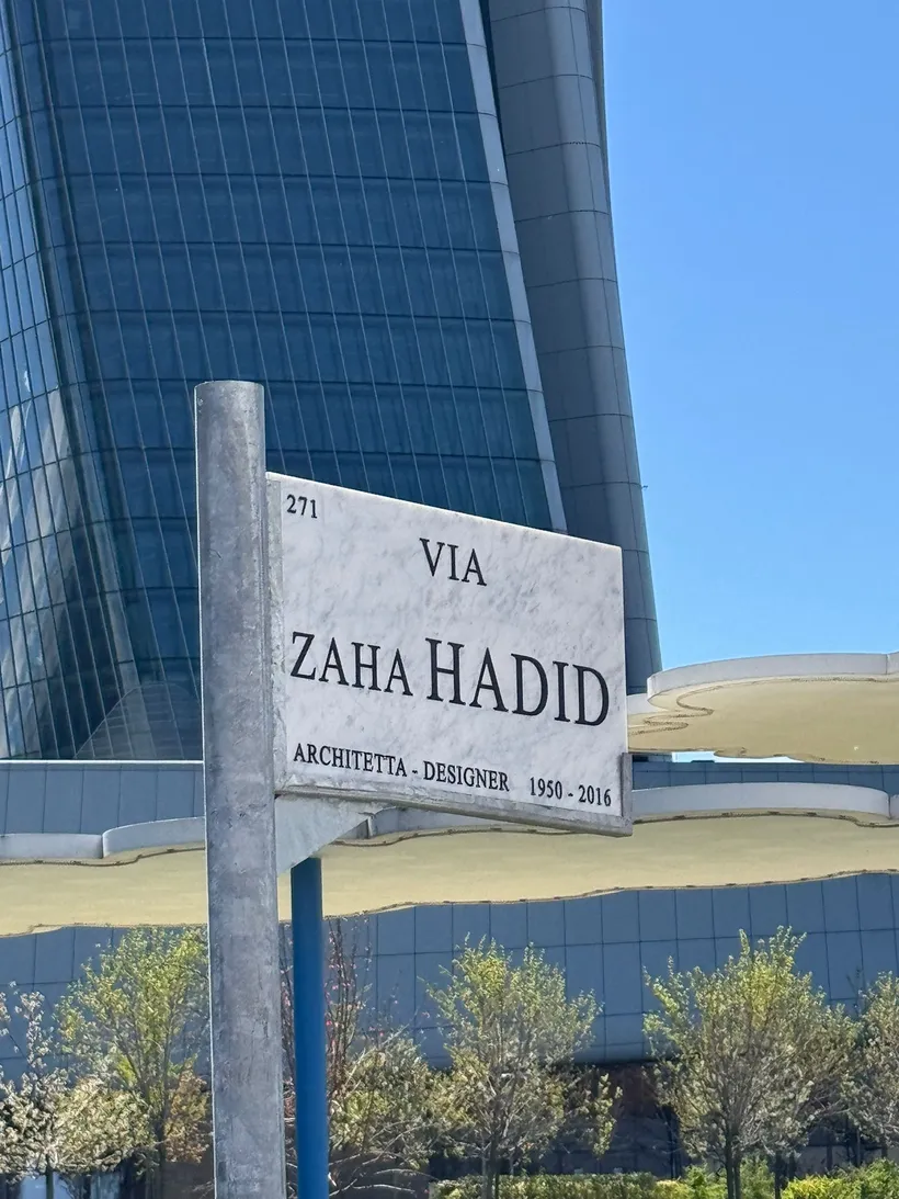 Via Zaha Hadid naming ceremony, CityLife, Milan, Italy, 2026 © Comune di Milano