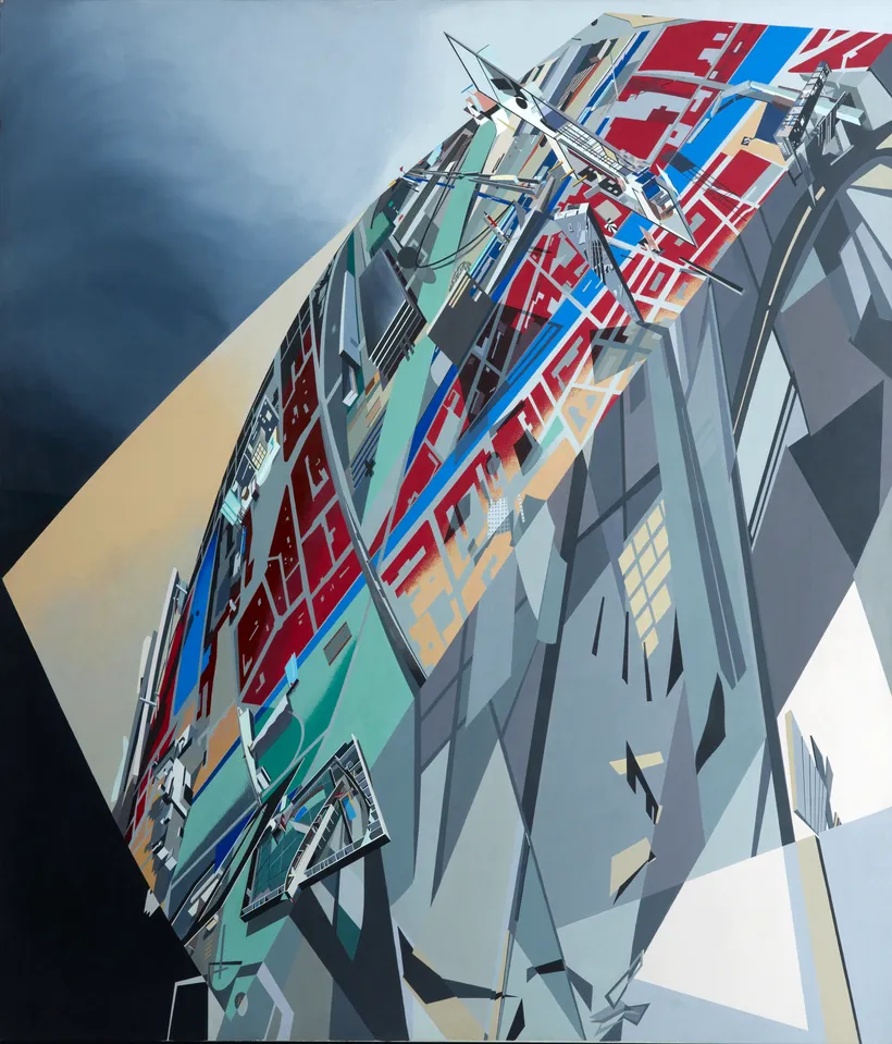 Zaha Hadid Architects, The World (89 Degrees), London, UK, 1983, Acrylic on canvas © Zaha Hadid Foundation