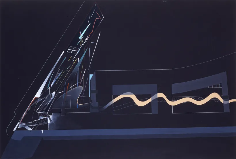 Zaha Hadid Architects, IBA Housing, Painting, Berlin, Germany, 1986–1993, Acrylic on cartridge © Zaha Hadid Foundation