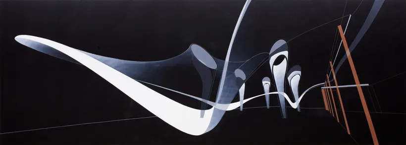 Zaha Hadid Architects, Serpentine North Gallery, Perspective painting of the Serpentine extension, London, UK, 2012 © Zaha Hadid Foundation