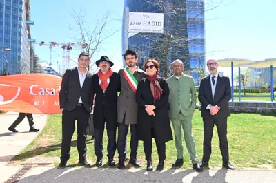 Via Zaha Hadid naming ceremony, CityLife, Milan, Italy, 2026 © Comune di Milano