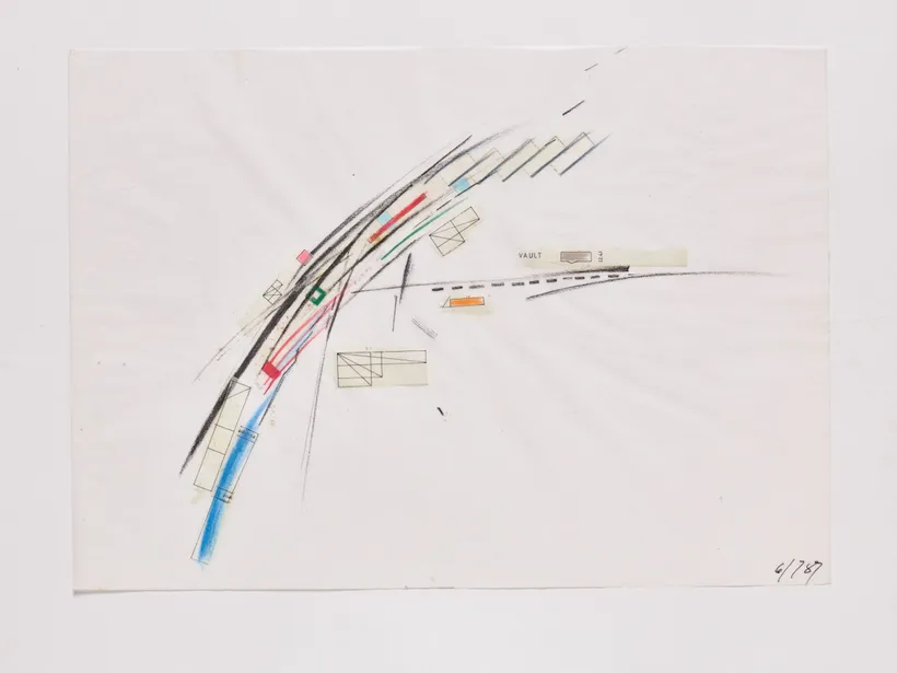 Zaha Hadid Architects, Vitra Fire Station, Drawing, Weil am Rhein, Germany, 1989, Ink and watercolours on paper © Zaha Hadid Foundation