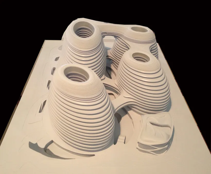Zaha Hadid Architects, Galaxy Soho, Presentation model, Beijing, China, 2008–2012, PVC, paper, cardboard © Zaha Hadid Foundation
