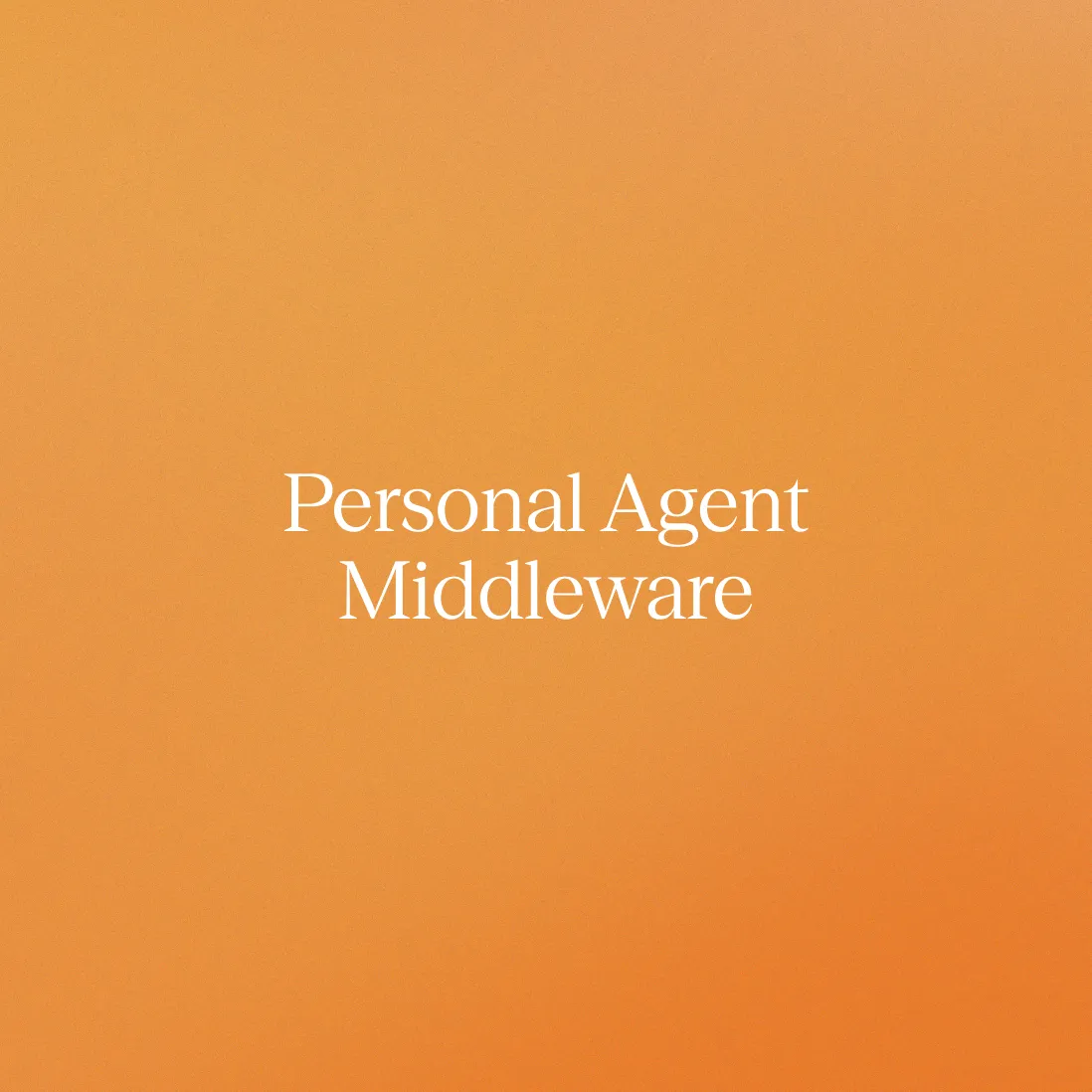Text "Parloa Agentic Middleware" on an orange gradient background.