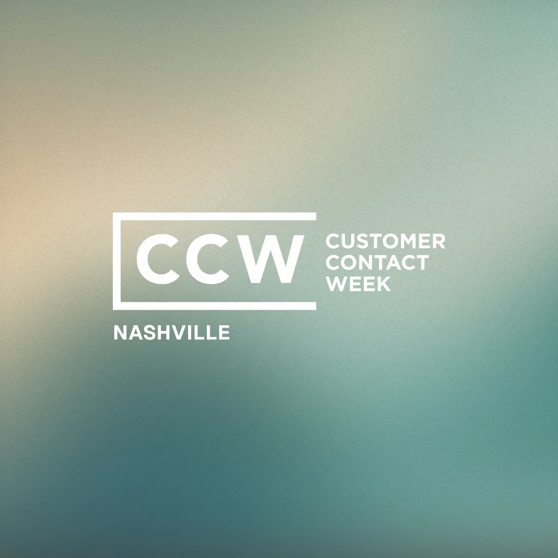 Customer Contact Week Nashville logo on a teal gradient background