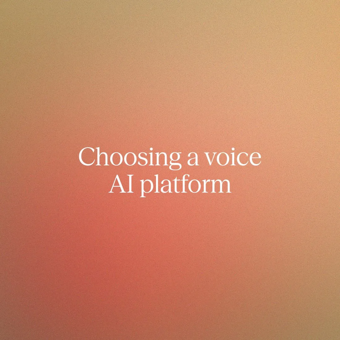 AI voice agents guide: Selecting the right platform for enterprise contact centers
