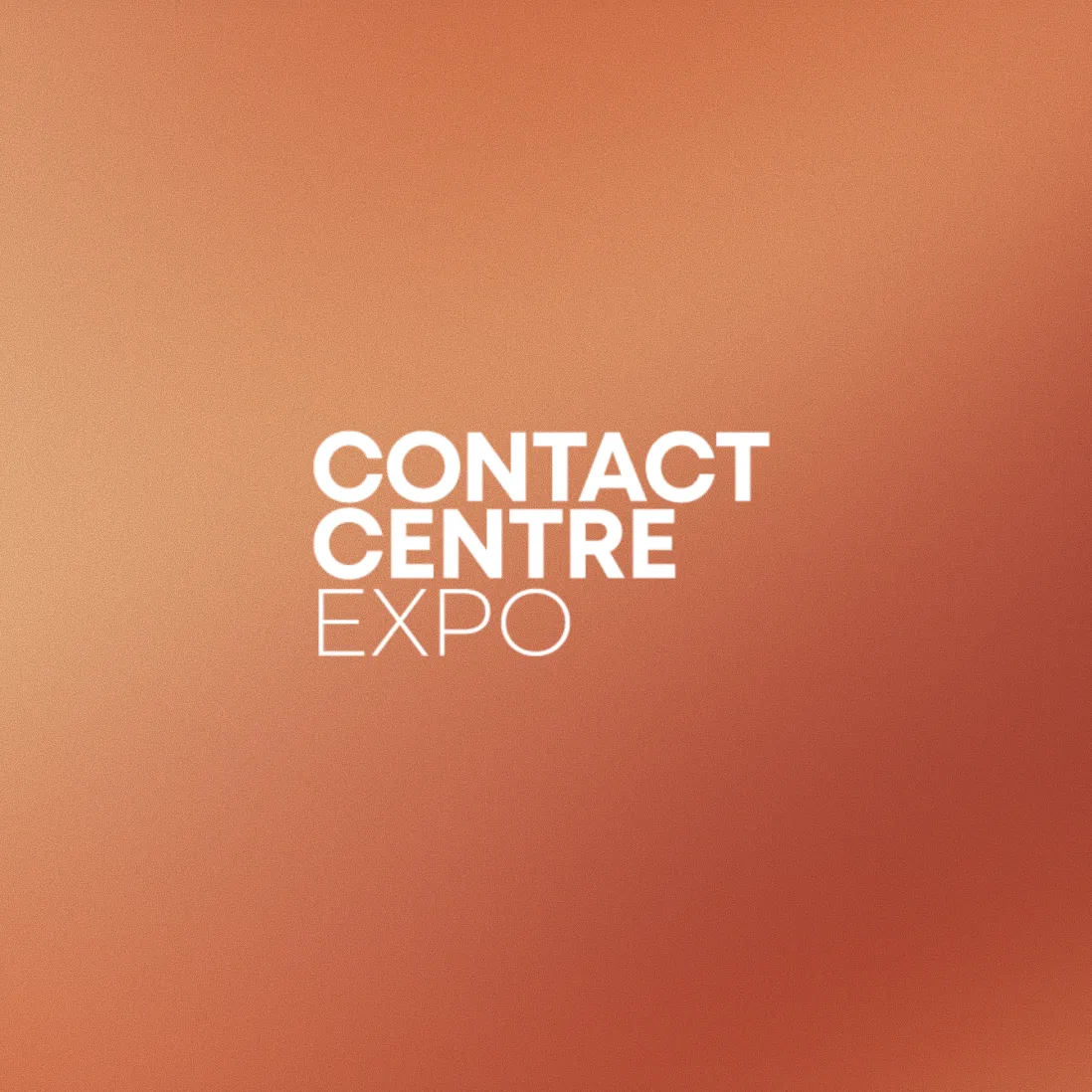 Contact Centre Expo logo on an orange-red gradient background